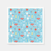 Dental Blue Pattern Servet (Voorkant)