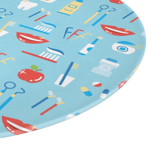 Dental Blue Pattern Snijplank (Hoek)