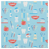 Dental Blue Pattern Stof (Close Up)