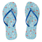 Dental Blue Pattern Teenslippers (Voetbed)