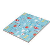 Dental Blue Pattern Tegeltje (Zijkant)