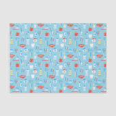 Dental Blue Pattern Tissuepapier (Voorkant)