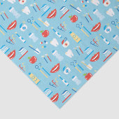 Dental Blue Pattern Tissuepapier (Detail)