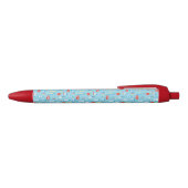 Dental Blue Pattern Zwarte Inkt Pen (Bovenkant)