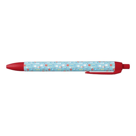 Dental Blue Pattern Zwarte Inkt Pen (Bodem)