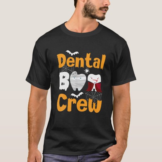 Dental Boo Crew Halloween Funny Dentist Assistant T-shirt (Voorkant)