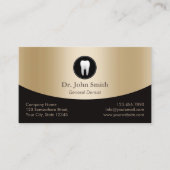 Dental Care Elegant Black & Gold-afspraak Afsprakenkaartje (Voorkant)