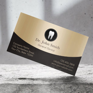 Dental Care Elegant Black & Gold-afspraak Afsprakenkaartje