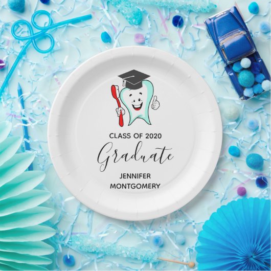 Dental Care Happy Tooth Gradup Papieren Bordje (Feest)
