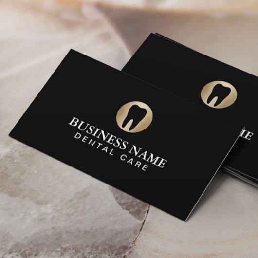 Dental Care Moderne zwarte & Gold Professional Visitekaartje