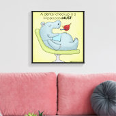 Dental Checkup Hippopotamus Canvas Afdruk (Insitu (Woonkamer))