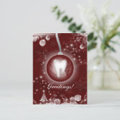 Dental Christmas Briefkaart Bourgogne Rood (Staand voorkant)