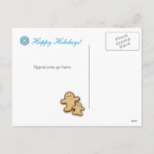 Dental Christmas Briefkaart Gingerbread Blue (Achterkant)