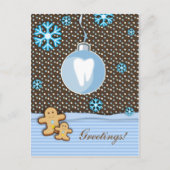 Dental Christmas Briefkaart Gingerbread Blue (Voorkant)