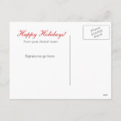 Dental Christmas Briefkaart rode strepen (Achterkant)