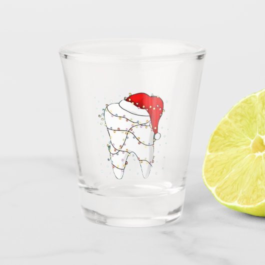 Dental Christmas Dunny Tandarts Vakantie Shot Glas (Voorkant)