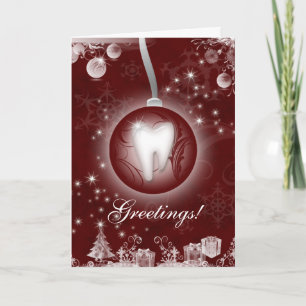 Dental Christmas Kaart Rood