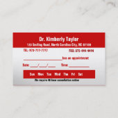 Dental Clinic Appointards - Kleur verwisselbaar Afsprakenkaartje (Achterkant)