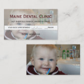 Dental Clinic Brushing Teeth Appointment Card Afsprakenkaartje (Voorkant / Achterkant)