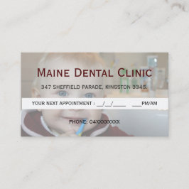 Dental Clinic Brushing Teeth Appointment Card Afsprakenkaartje
