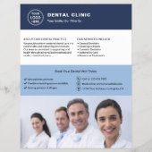 Dental Clinic Custom Logo Photo QR Flyer (Voorkant)