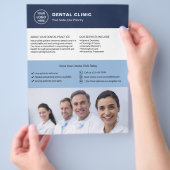 Dental Clinic Custom Logo Photo QR Flyer (Hand)
