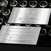 Dental Clinic Dentist Silver Logo Grey Appointment Afsprakenkaartje