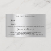 Dental Clinic Dentist Silver Logo Grey Appointment Afsprakenkaartje (Achterkant)