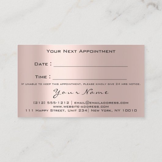 Dental Clinic Dentist Silver Roos Appointment Logo Afsprakenkaartje (Achterkant)