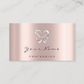 Dental Clinic Dentist Silver Roos Appointment Logo Afsprakenkaartje (Voorkant)