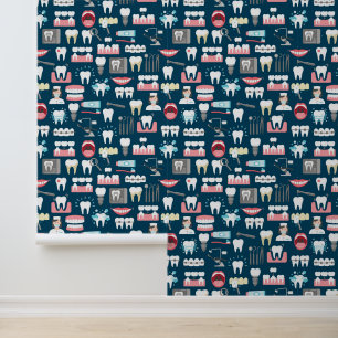 Dental Clinic Kantoor Pattern Behang