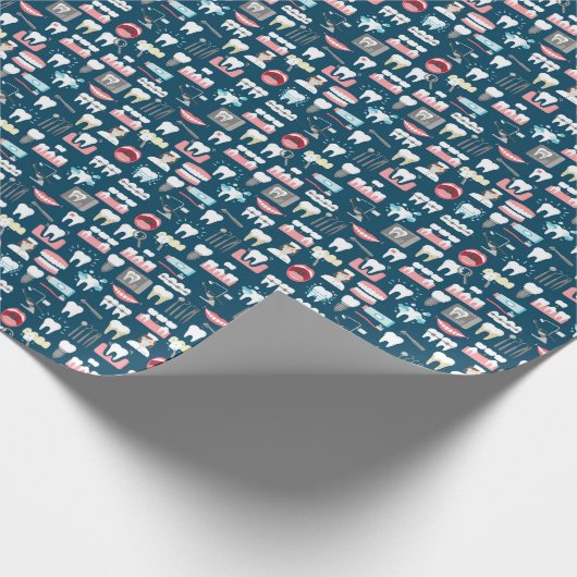 Dental Clinic Kantoor Pattern Cadeaupapier (Hoek)