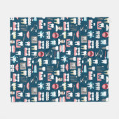 Dental Clinic Kantoor Pattern Fleece Deken (Voorkant (Horizontaal))