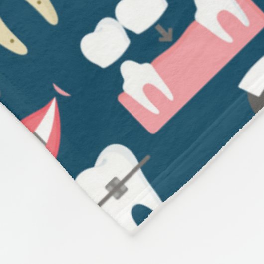Dental Clinic Kantoor Pattern Fleece Deken (Hoek)