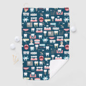 Dental Clinic Kantoor Pattern Golfhanddoek (Insitu)