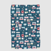 Dental Clinic Kantoor Pattern Golfhanddoek (Voorkant)