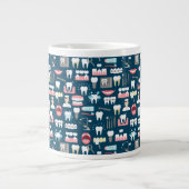 Dental Clinic Kantoor Pattern Grote Koffiekop (Voorkant)