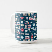 Dental Clinic Kantoor Pattern Koffiemok (Voorkant links)