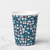 Dental Clinic Kantoor Pattern Papieren Bekers (Achterkant)