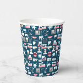 Dental Clinic Kantoor Pattern Papieren Bekers (Rechts)