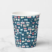 Dental Clinic Kantoor Pattern Papieren Bekers (Voorkant)