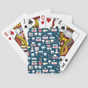 Dental Clinic Kantoor Pattern Pokerkaarten