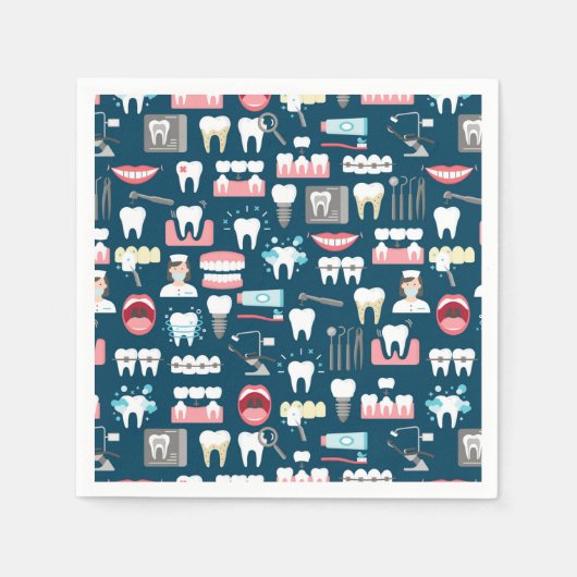 Dental Clinic Kantoor Pattern Servet (Voorkant)