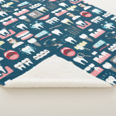 Dental Clinic Kantoor Pattern Sherpa Deken (3/4)