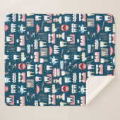 Dental Clinic Kantoor Pattern Sherpa Deken (Voorkant (horizontaal))