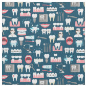 Dental Clinic Kantoor Pattern Stof (Close Up)