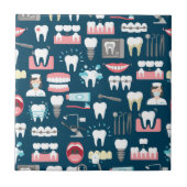 Dental Clinic Kantoor Pattern Tegeltje (Voorkant)