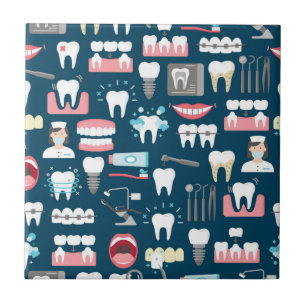 Dental Clinic Kantoor Pattern Tegeltje
