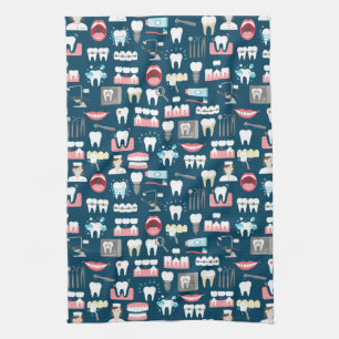 Dental Clinic Kantoor Pattern Theedoek