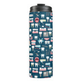 Dental Clinic Kantoor Pattern Thermosbeker (Voorkant)